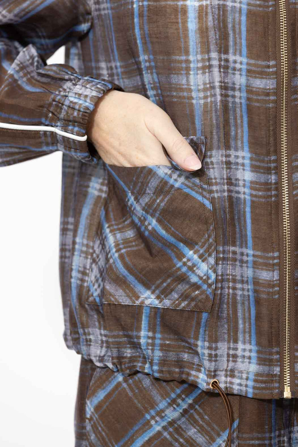 Venice Check Tencel Linen Jacket