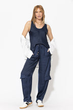 Navy Glow Cargo Pant