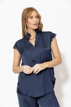 Navy Glow Lace Blogger Shirt