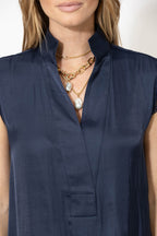 Navy Glow Lace Blogger Shirt