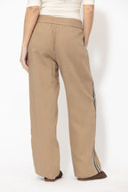 Caramel Linen Stripe Pant