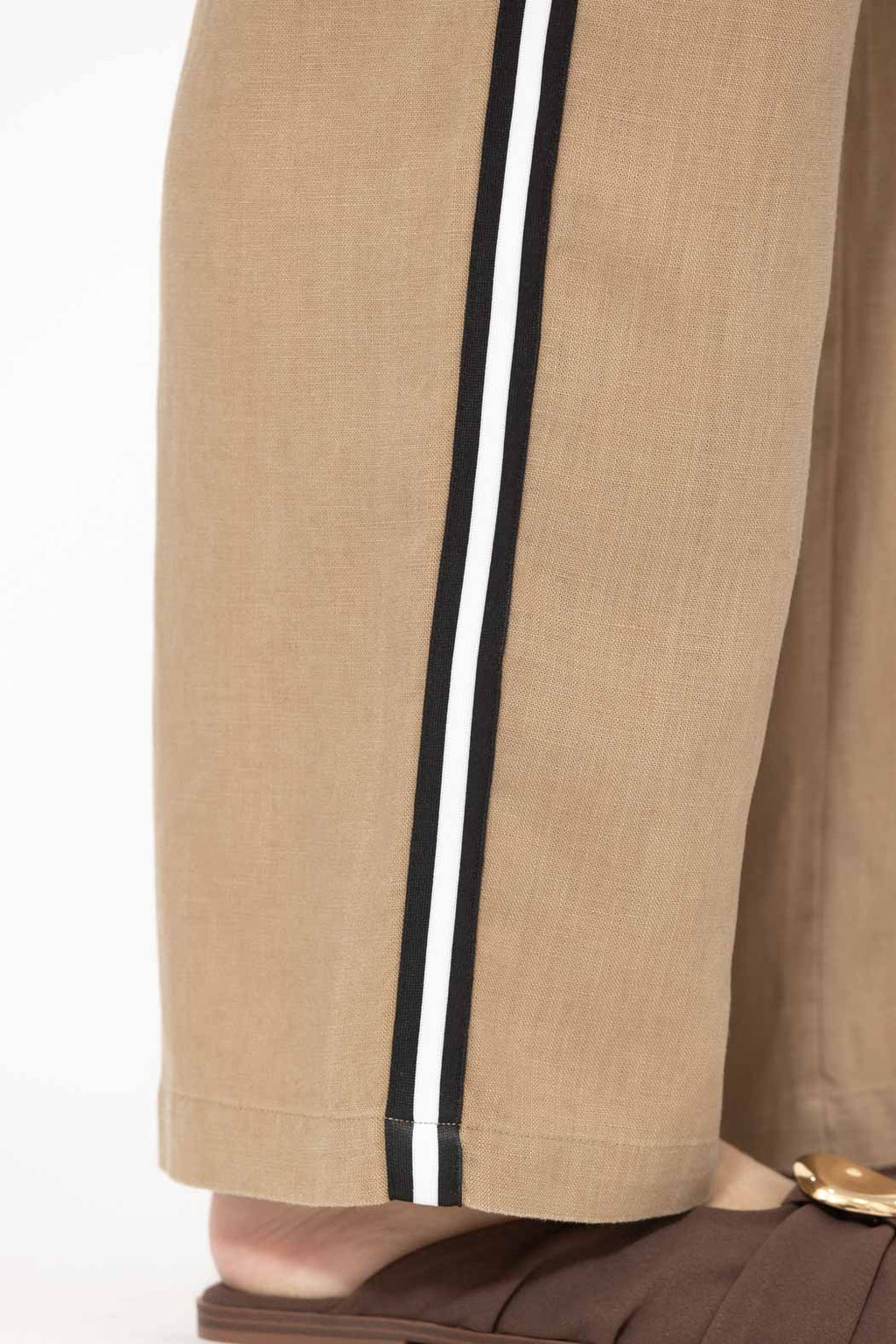 Caramel Linen Stripe Pant