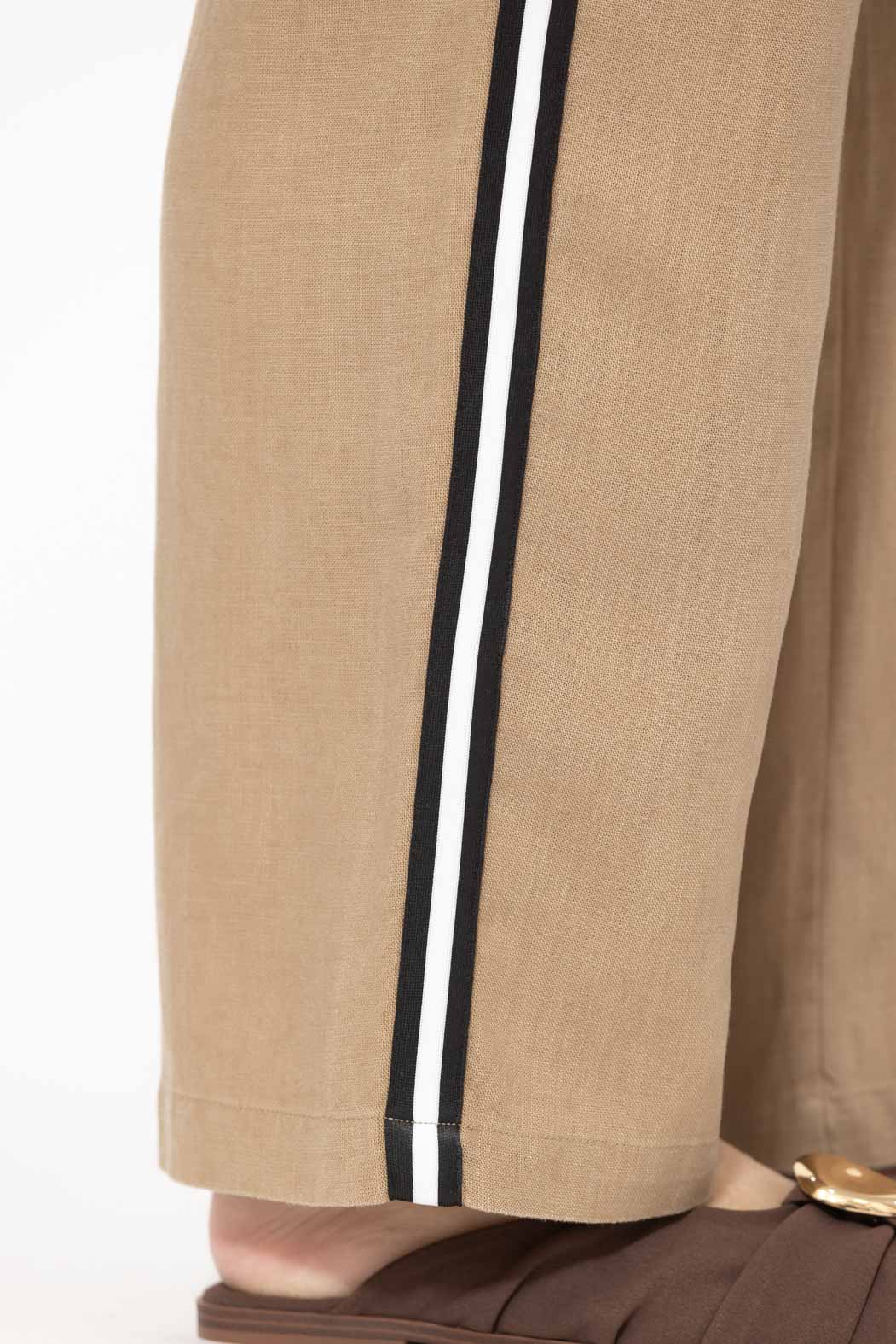 Caramel Linen Stripe Pant