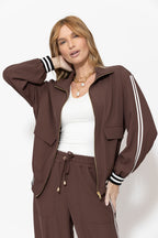 Chocolate Euro Athleisure Jacket
