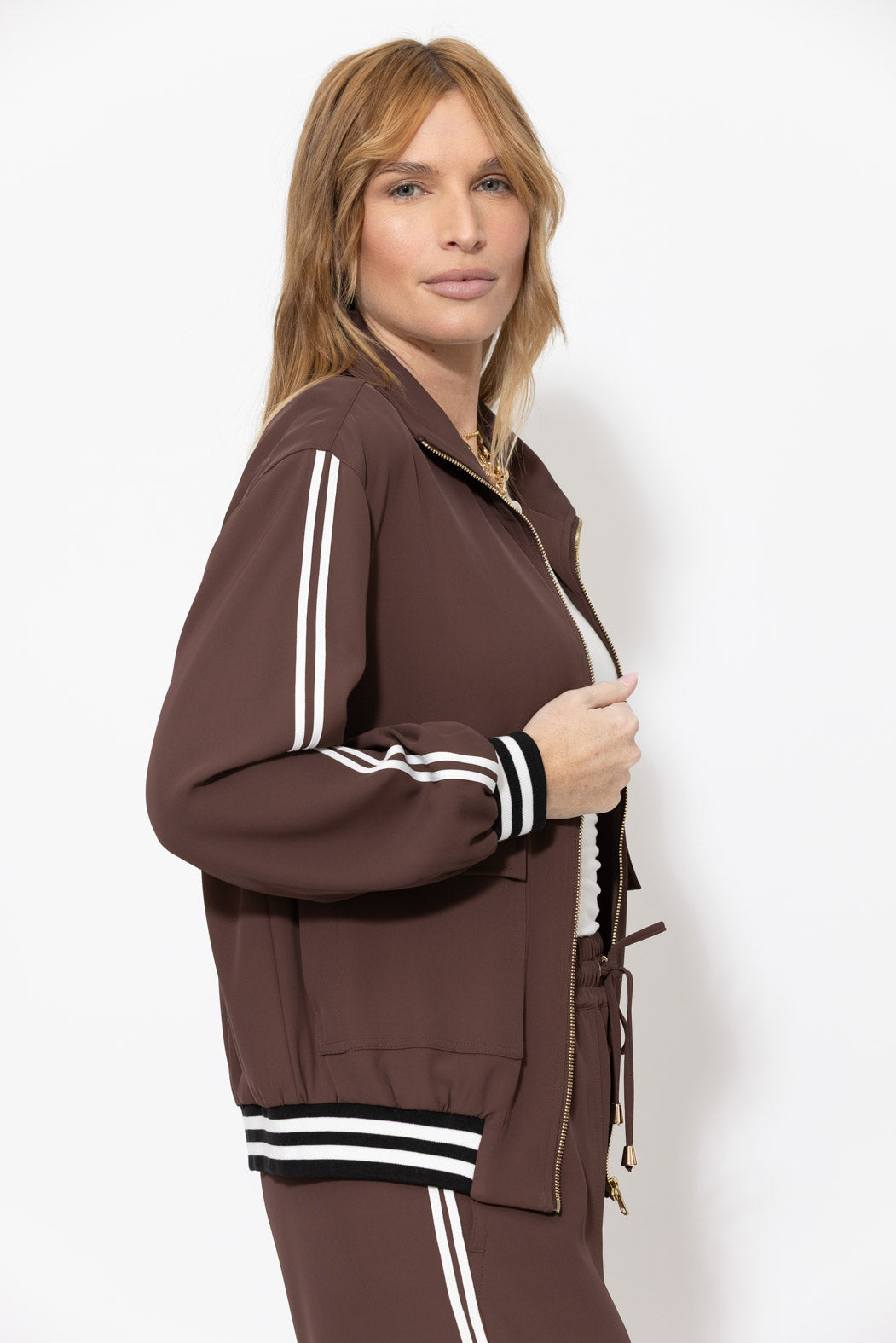 Chocolate Euro Athleisure Jacket