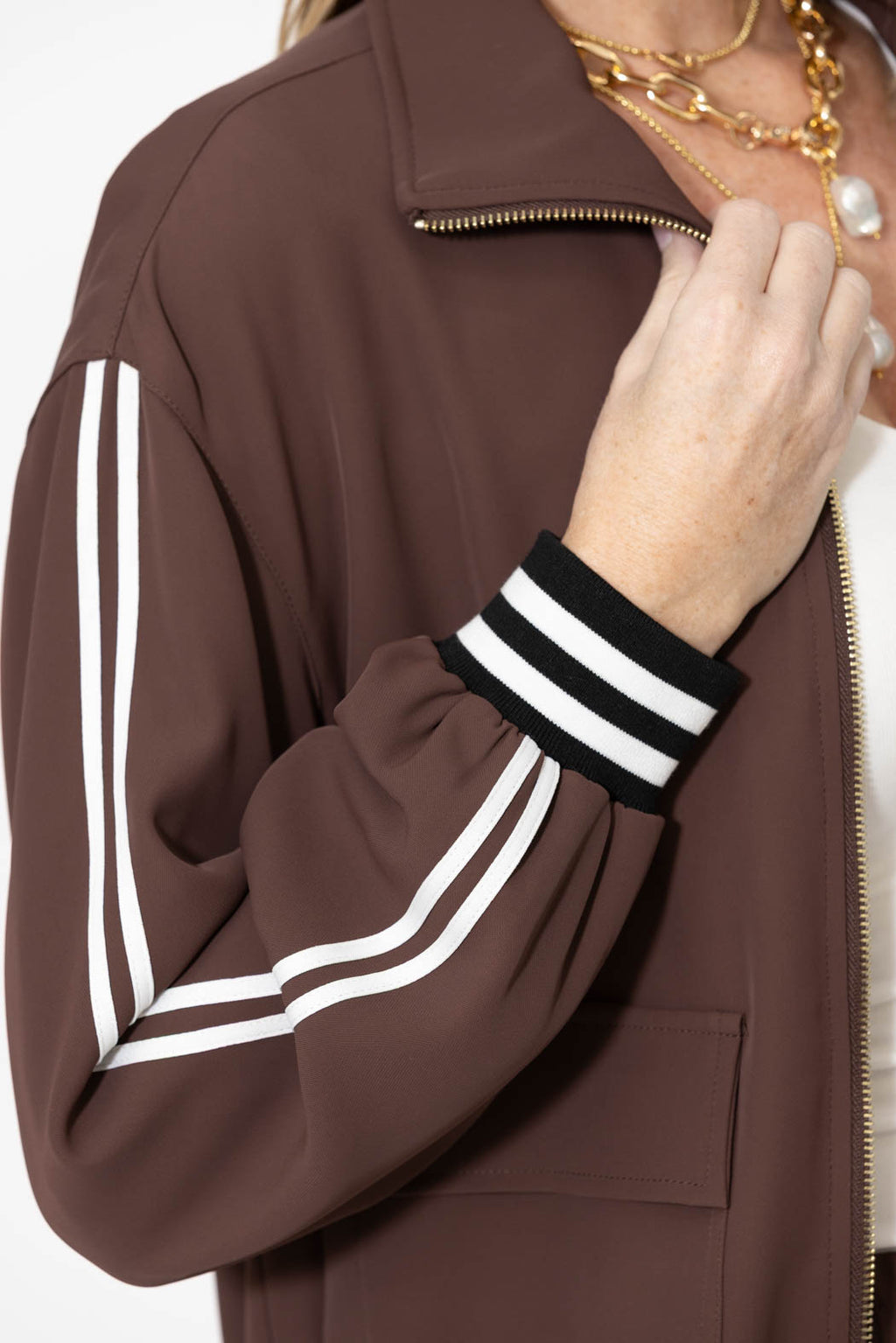 Chocolate Euro Athleisure Jacket