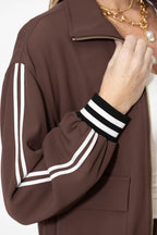 Chocolate Euro Athleisure Jacket