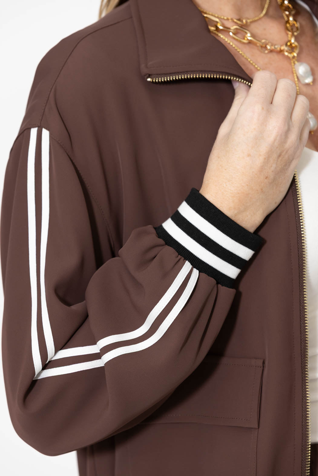 Chocolate Euro Athleisure Jacket