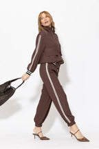 Chocolate Euro Athleisure Jacket
