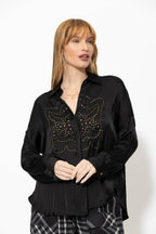 Black Glow Studded Shirt