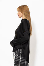 Black Glow Studded Shirt
