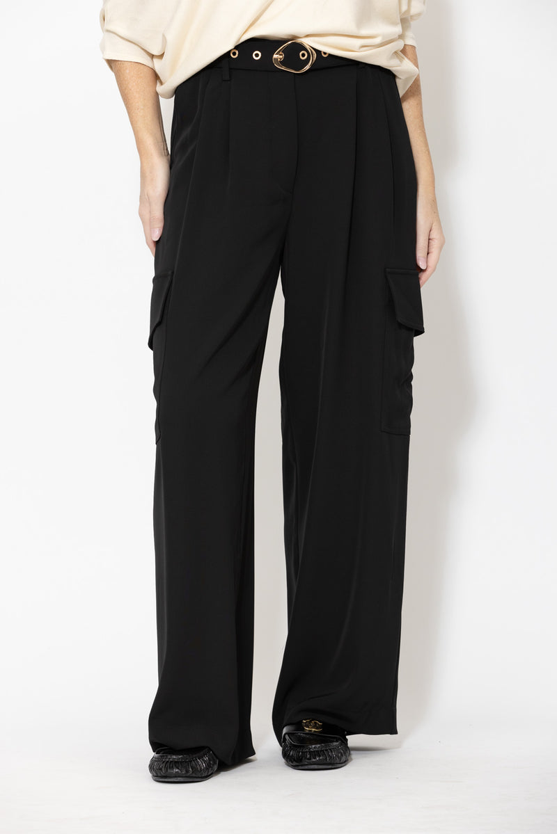 Black Euro Cleo Cargo Pant