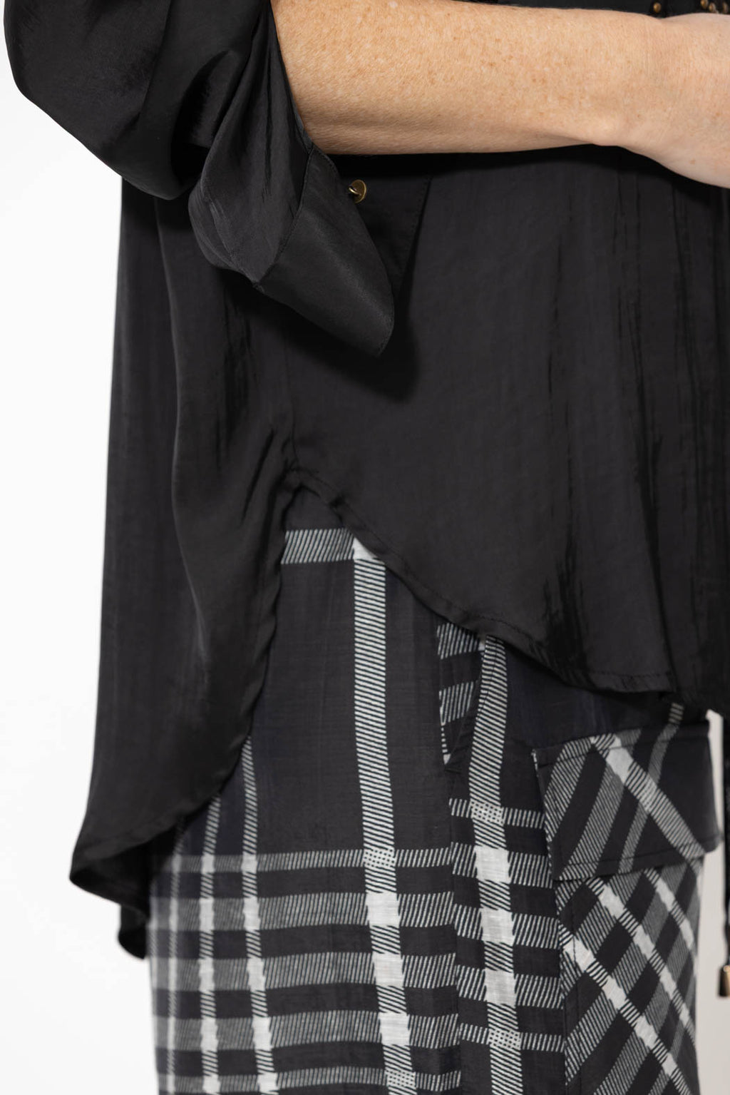 Black Glow Studded Shirt