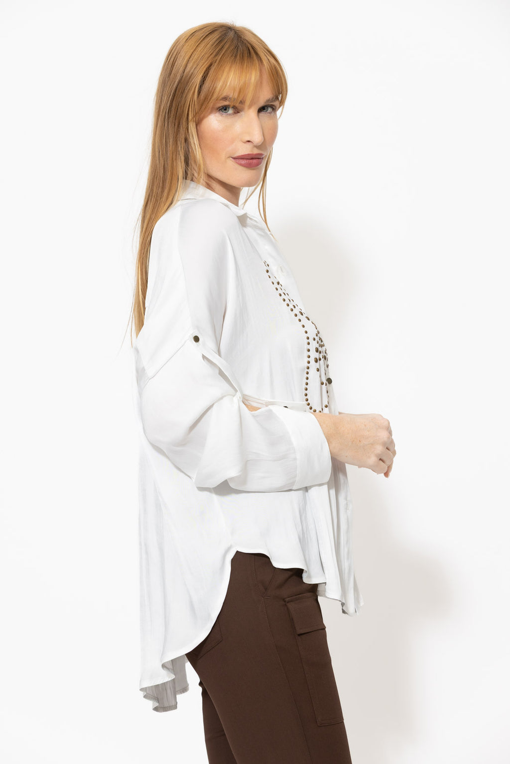 White Glow Studded Shirt