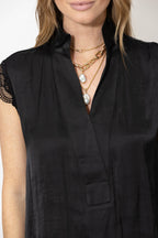 Black Glow Lace Blogger Shirt