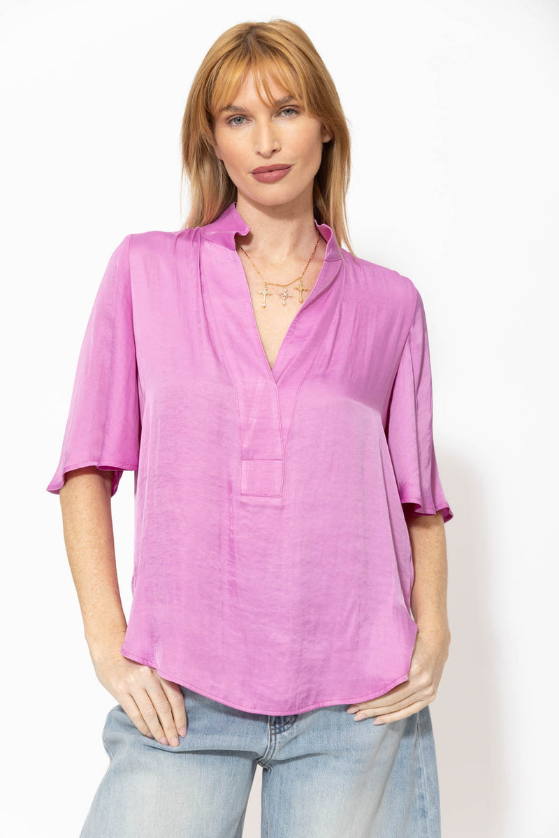 Cool Pink Milan Fluted Blogger Shirt
