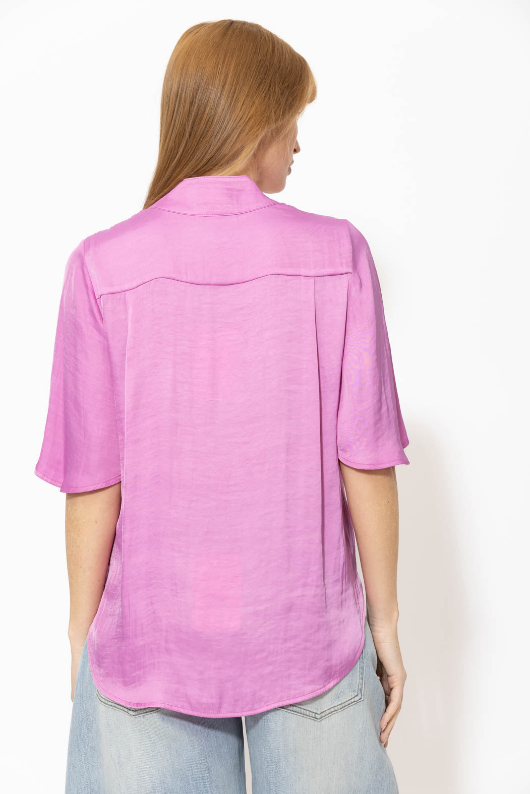 Cool Pink Milan Fluted Blogger Shirt