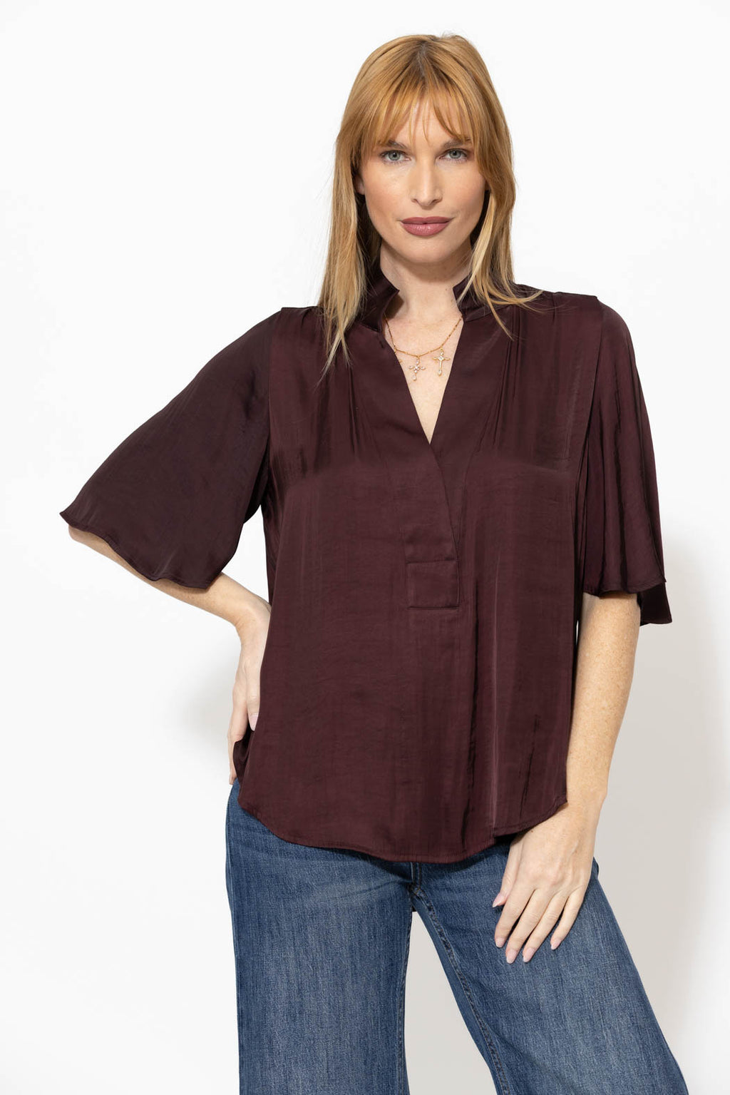 Chocolate Milan Fluted Blogger Shirt