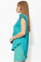 Teal Glow Lace Blogger Shirt