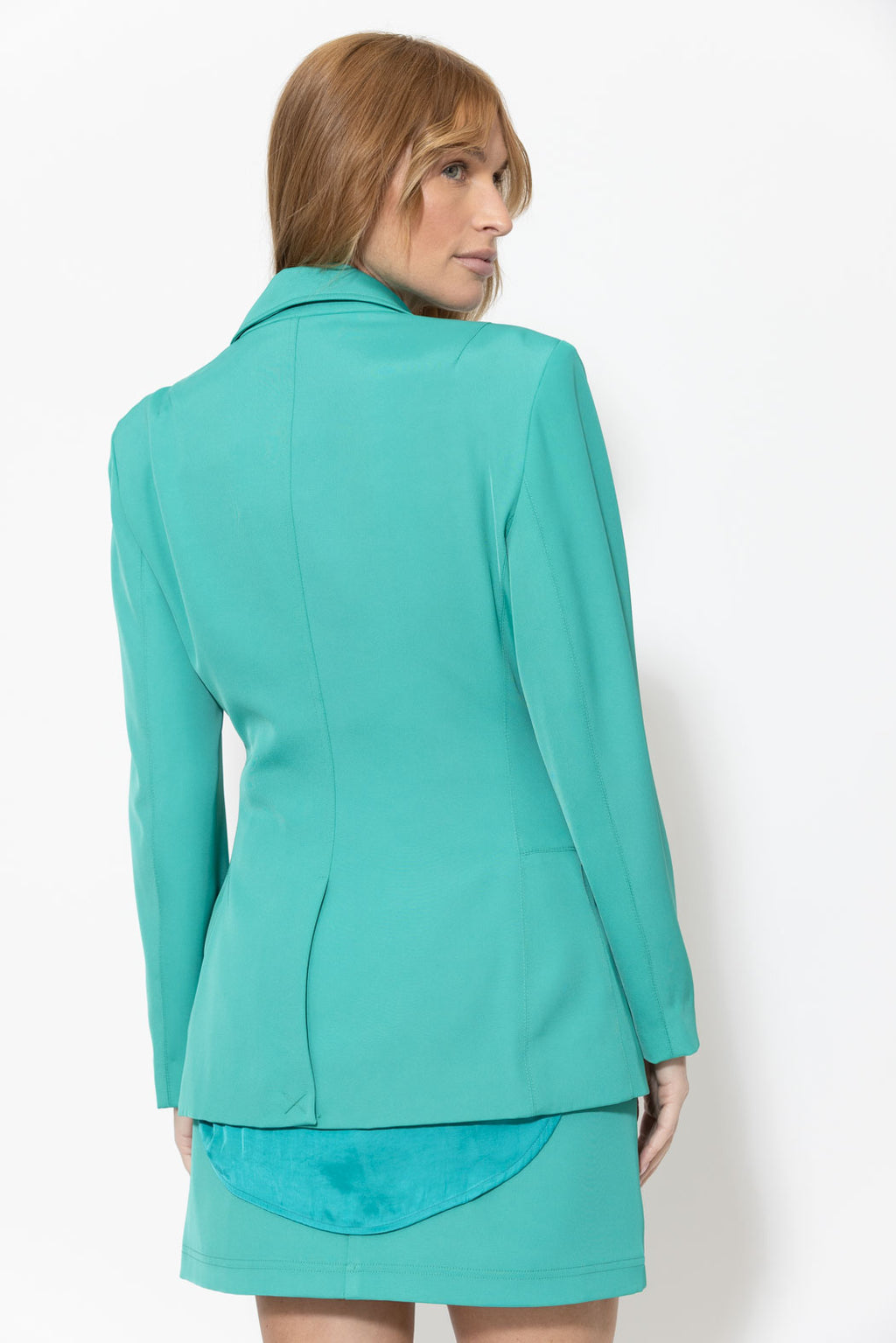 Teal Romy Shaped Blazer