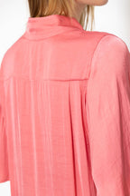 Coral Milan Fluted Blogger Shirt