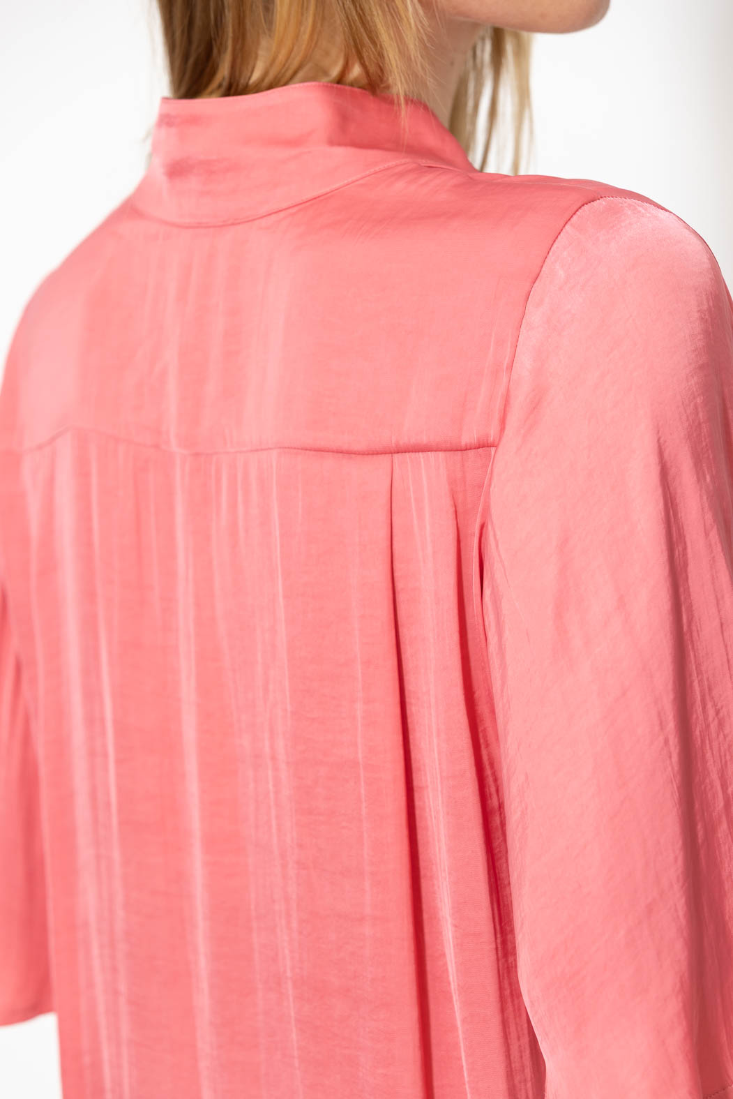 Coral Milan Fluted Blogger Shirt