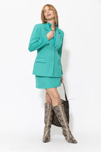 Teal Romy Shaped Blazer