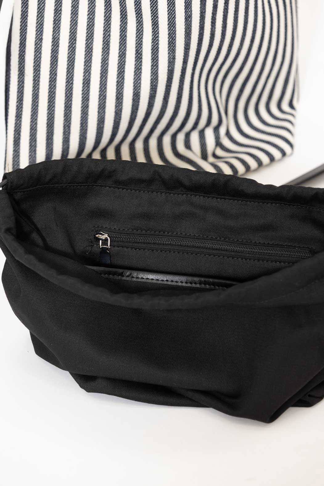 Navy Zoe Stripe Bag