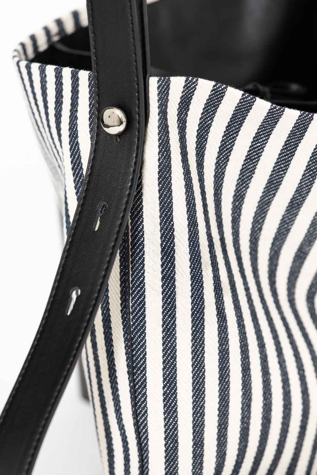 Navy Zoe Stripe Bag