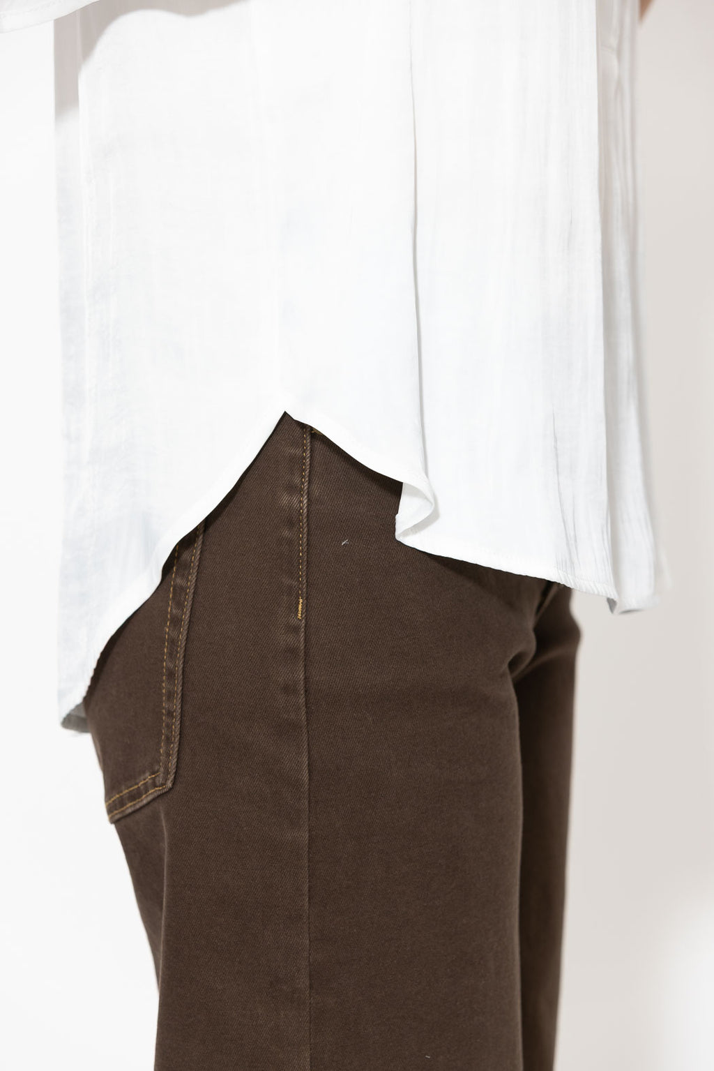 White Milan Fluted Blogger Shirt