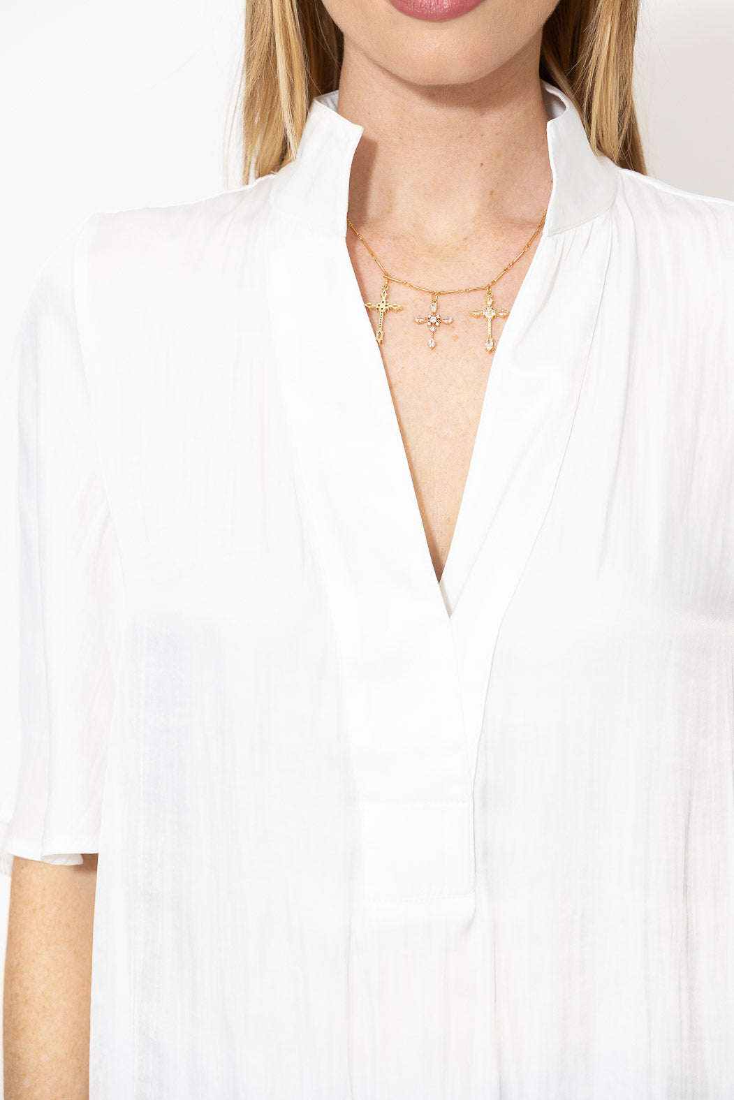 White Milan Fluted Blogger Shirt