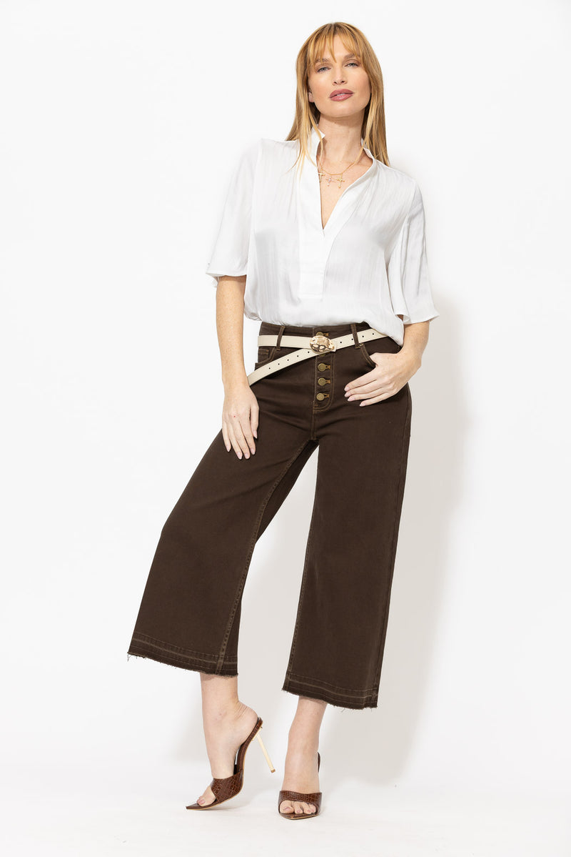 White Milan Fluted Blogger Shirt