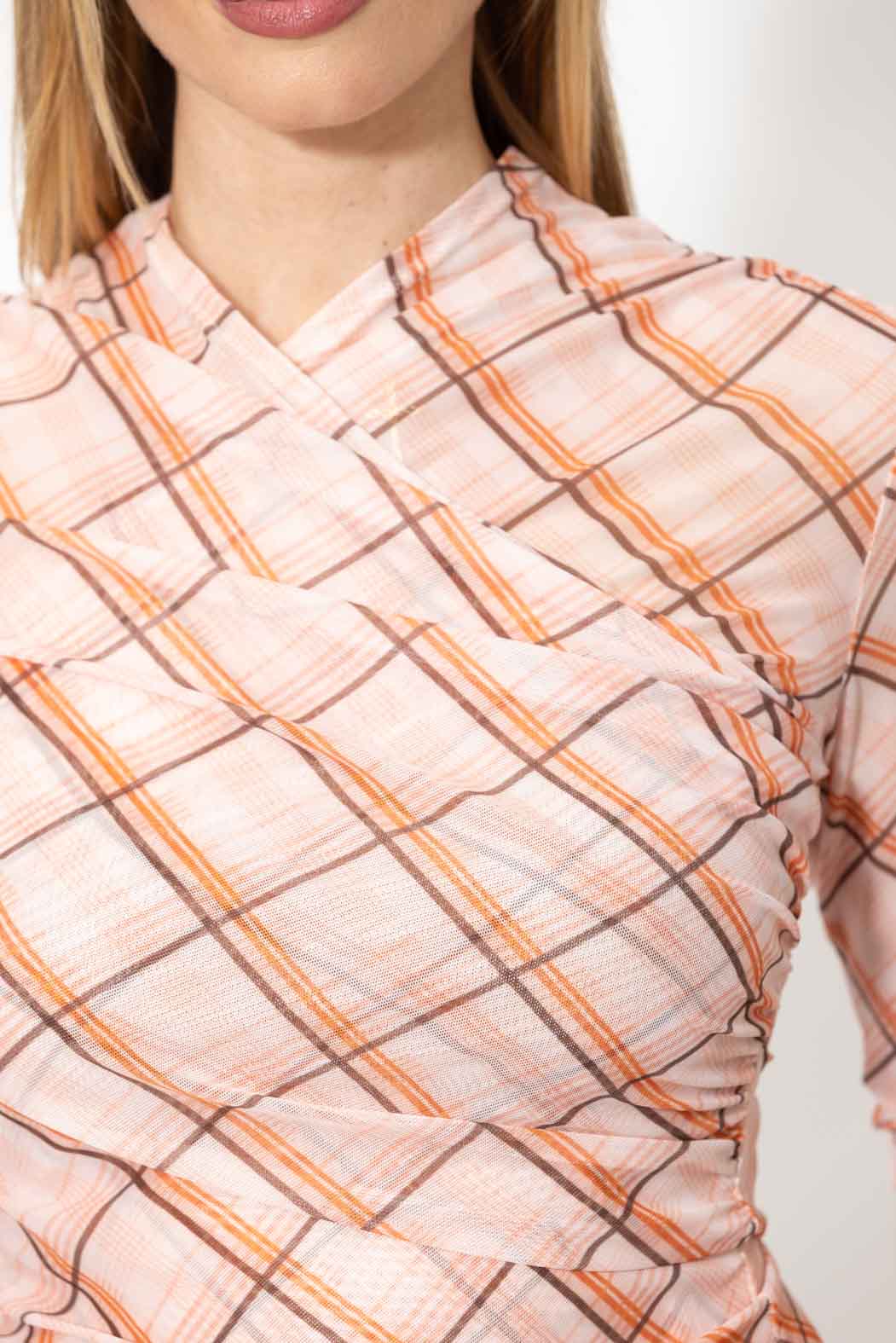 Orange Mesh Livvie Top