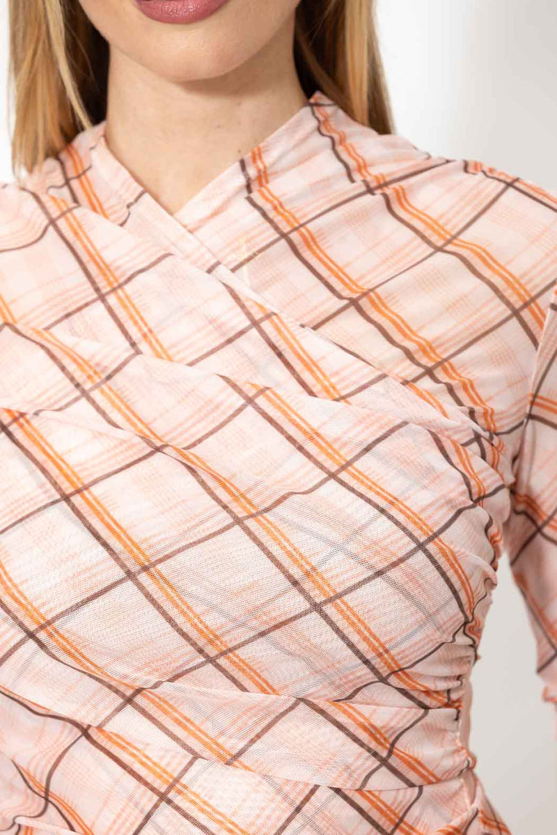 Orange Mesh Livvie Top