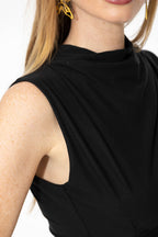 Black Tencel Madonna Top