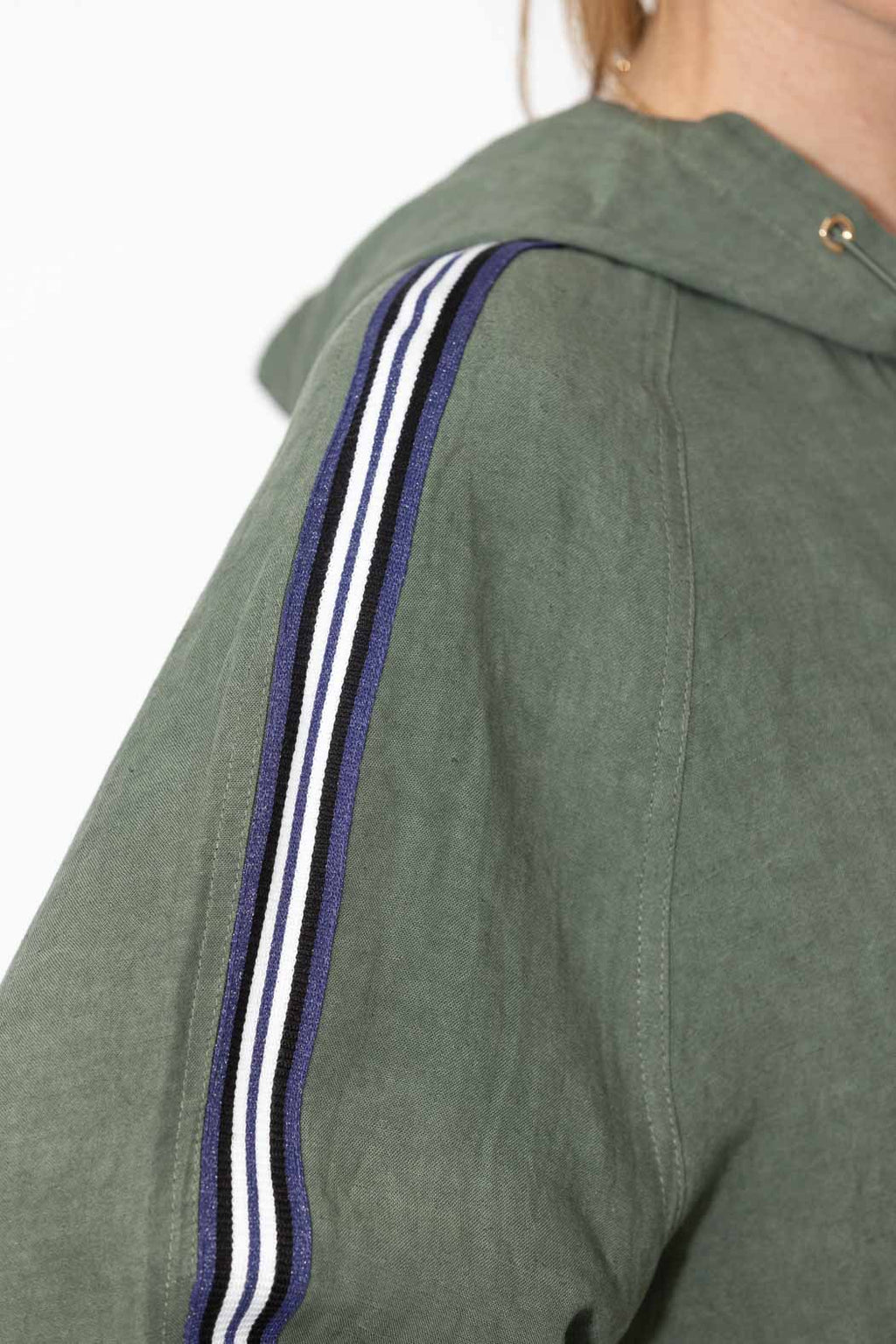 Sage Washed Linen Hooded Jacket
