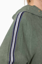 Sage Washed Linen Hooded Jacket