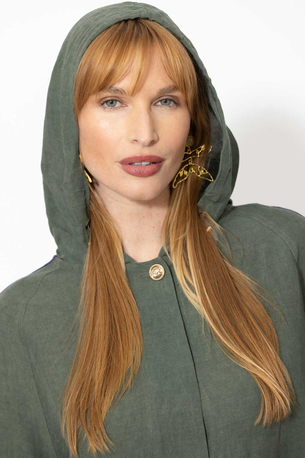 Sage Washed Linen Hooded Jacket
