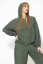 Sage Washed Linen Hooded Jacket