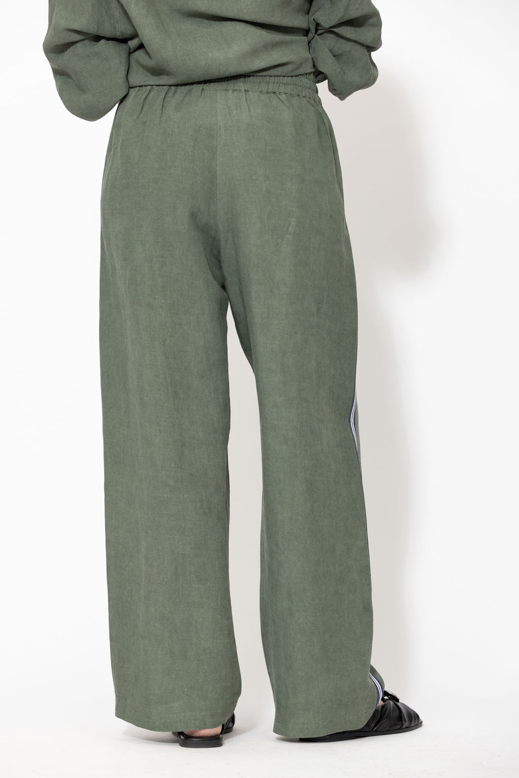 Sage Washed Linen Drawstring Pant