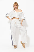 White Washed Linen Hooded Jacket