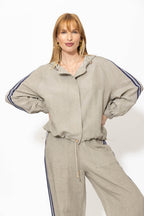 Natural Washed Linen Hooded Jacket