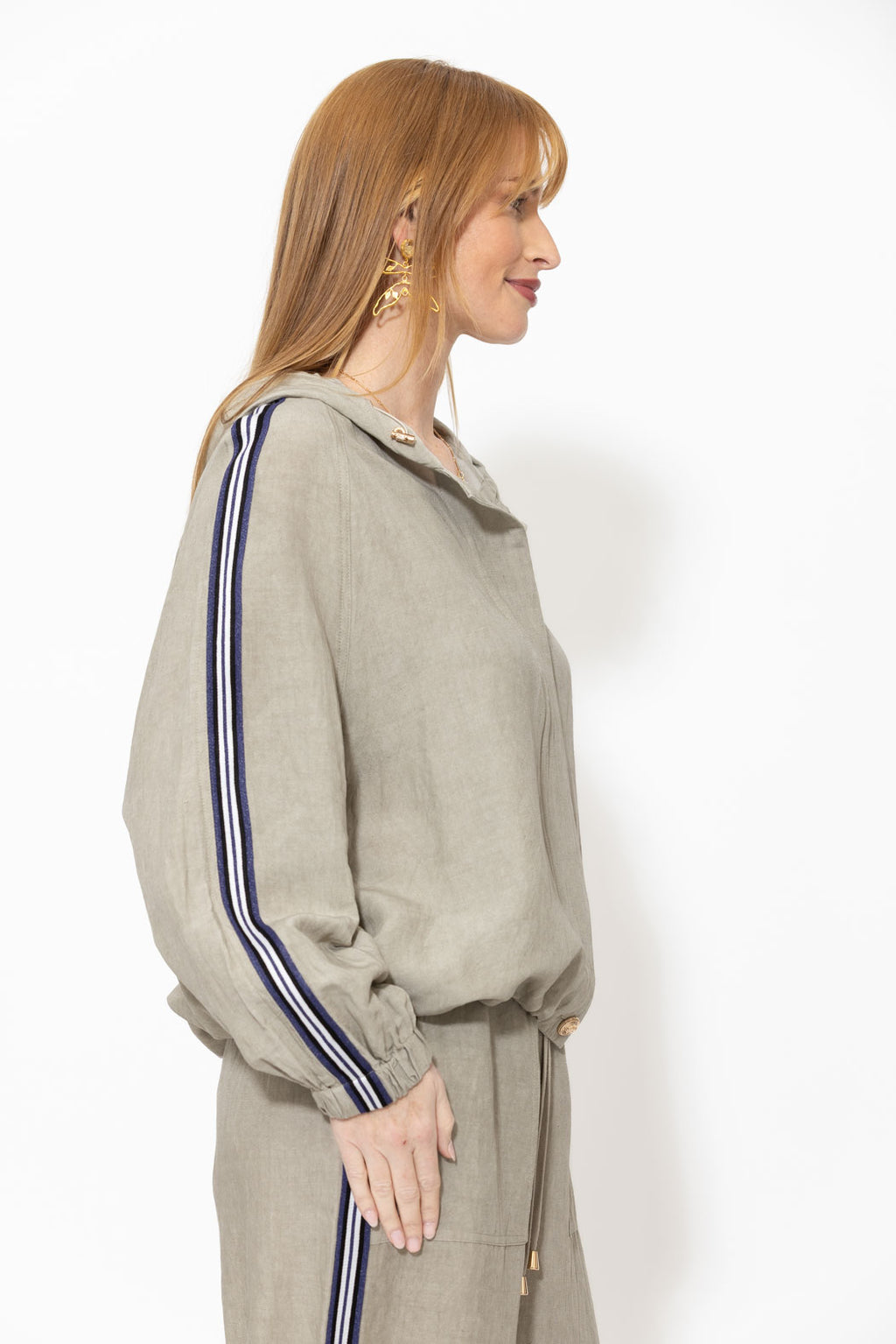 Natural Washed Linen Hooded Jacket