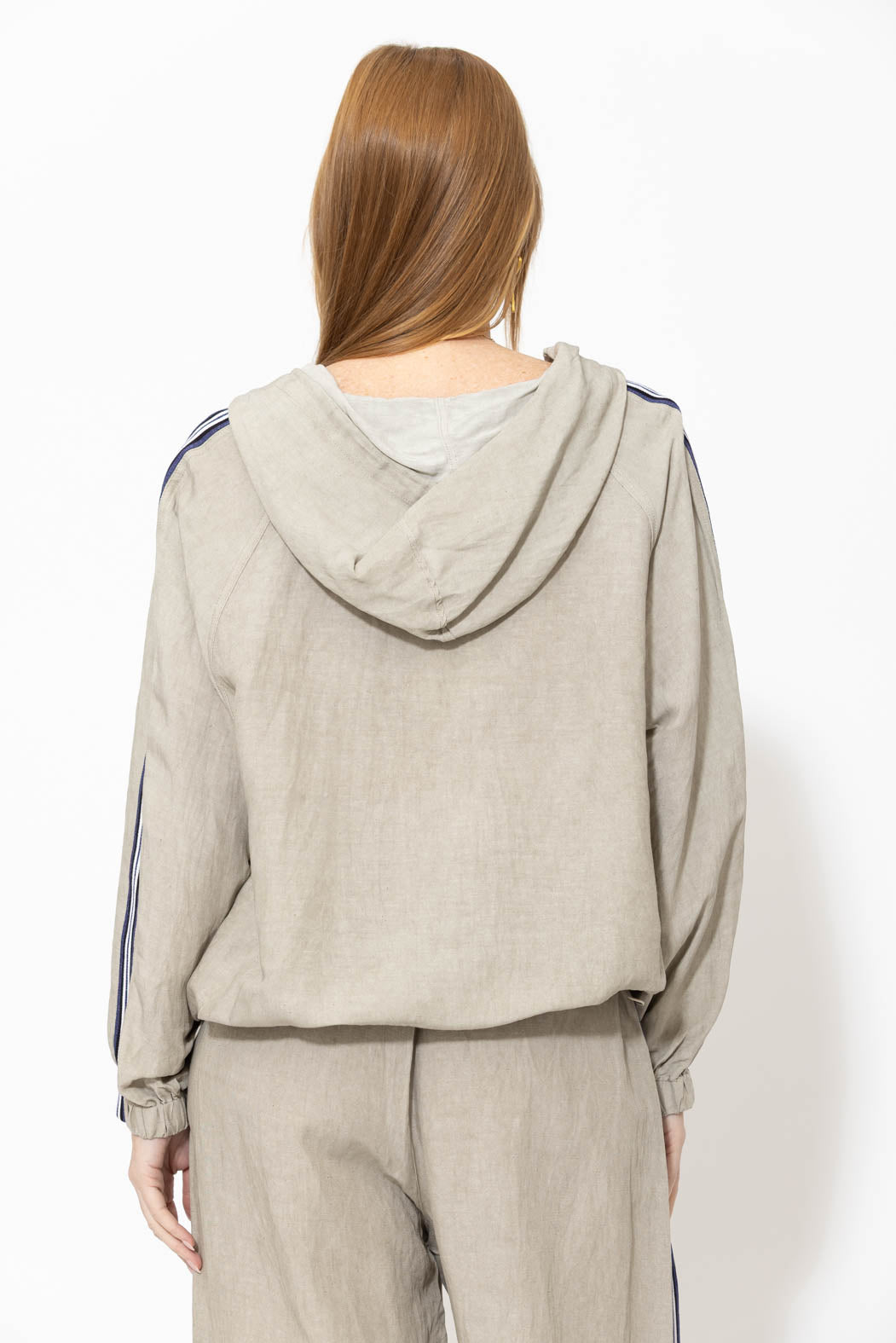 Natural Washed Linen Hooded Jacket