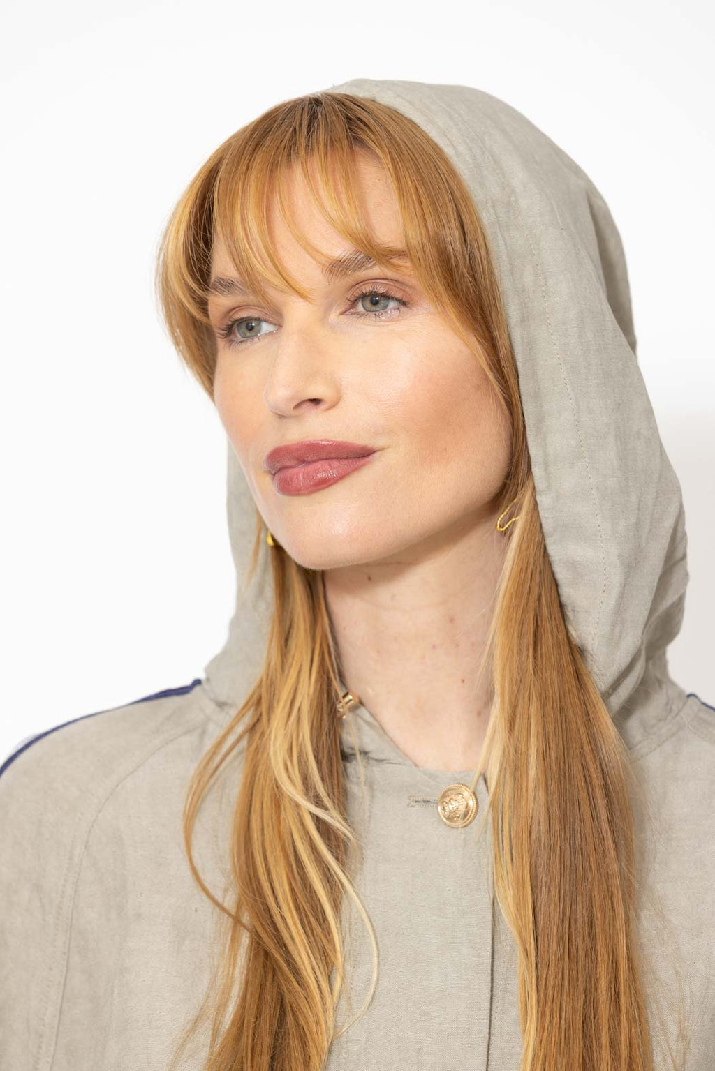 Natural Washed Linen Hooded Jacket