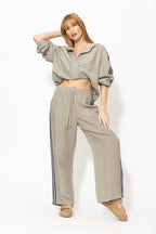 Natural Washed Linen Drawstring Pant