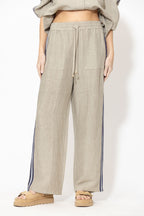 Natural Washed Linen Drawstring Pant