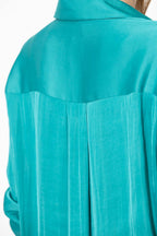 Teal Glow Trench Shirt