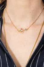 Diamante Gold Plated Cross Necklace