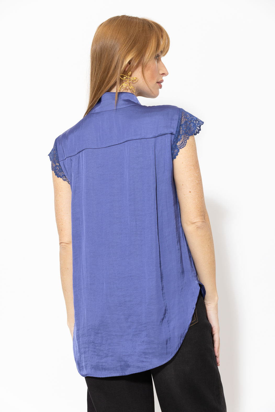 Slate Glow Lace Blogger Shirt